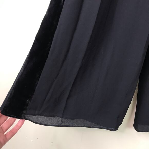 Kate Spade Sleeveless Jumpsuit Mixed Black Velvet Women Size 4 Crop Pant NEW NWT - Picture 4 of 8